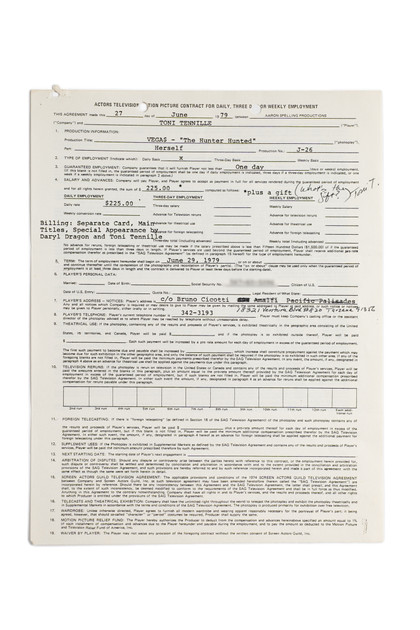 Captain & Tennille Signed Individual Screen Acting Contracts