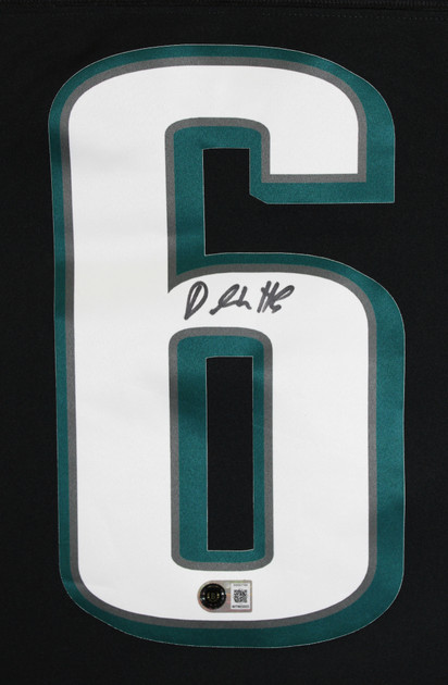 Eagles DeVonta Smith Authentic Signed Black Nike Limited Jersey BAS Witnessed