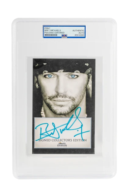 Bret Michaels | PSA Slabbed & Authenticated Bookplate | Premiere Signature Series
