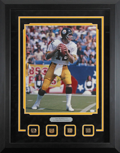 Steelers Terry Bradshaw Authentic Signed 16x20 Framed Photo BAS #AG010211