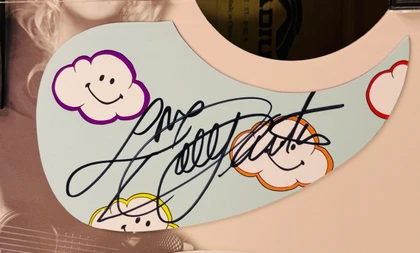 Dolly Parton Signed Acoustic Guitar with Graphics JSA