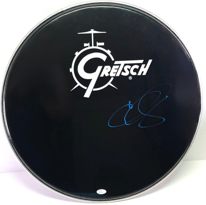 Chris Layton Signed 19” Drumhead JSA