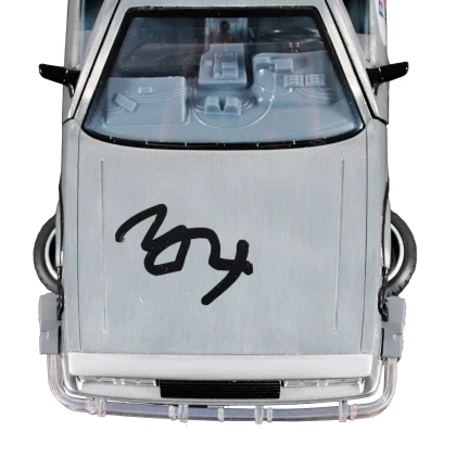 Michael J. Fox Back To The Future Signed 1:24 Die Cast DeLorean PSA/DNA #AQ74360