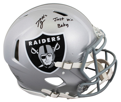 Raiders Ashton Jeanty "Just Win Baby" Signed F/S Speed Proline Helmet BAS Wit