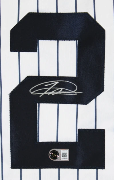 Jasson Dominguez Authentic Signed White Pinstripe Pro Style Jersey BAS