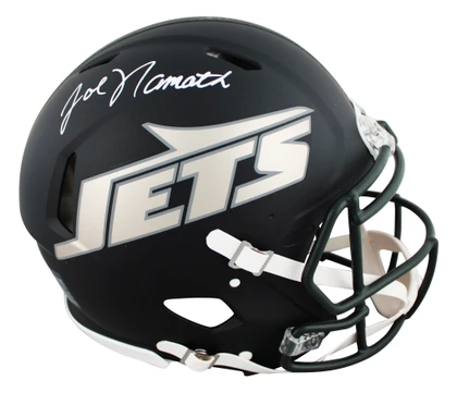 Jets Joe Namath Signed Rivalries Full Size Speed Proline Helmet BAS Witnessed