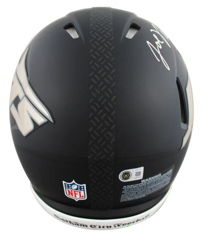 Jets Joe Namath Signed Rivalries Full Size Speed Proline Helmet BAS Witnessed