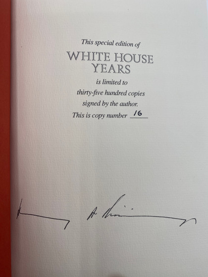 White House Years Numbered Edition Number 16