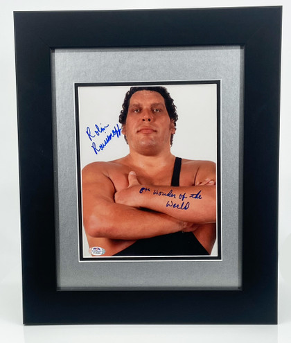 Andre The Giant Photo Inscribed "8th Wonder of the World"