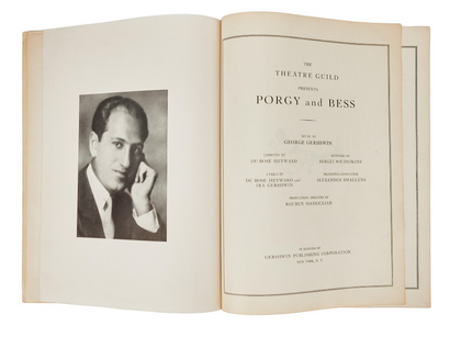 Harold Arlen Signed First Edition "Porgy and Bess" (Tony Bennett's Personal Library)