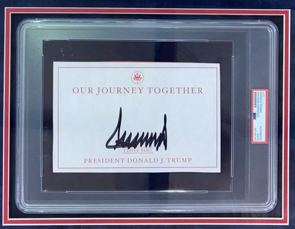 Donald Trump Signed Custom Framed Book Insert Display