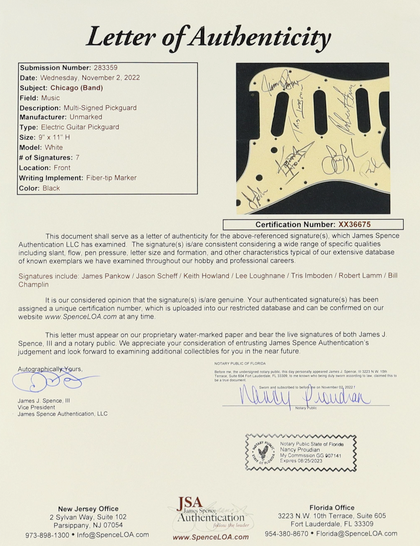 "Chicago" Signed Guitar