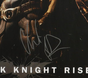 Christian Bale Signed "The Dark Knight Rises" 24x36 Poster (JSA)