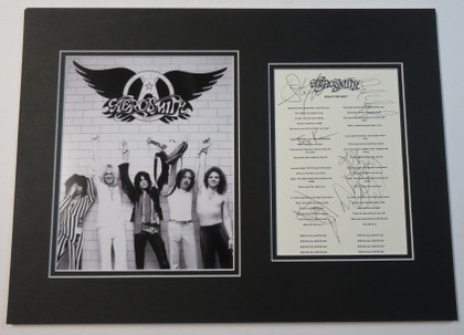 Aerosmith Signed "Walk This Way" Display