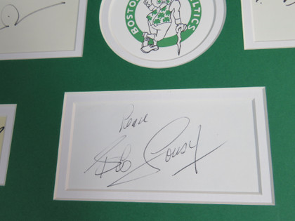 Signed 1960-61 Boston Celtics Display