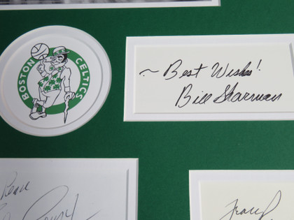 Signed 1960-61 Boston Celtics Display