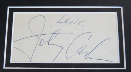 Johnny Cash Signed Framed Display