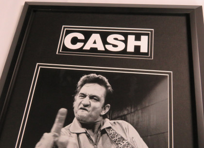 Johnny Cash Signed Framed Display