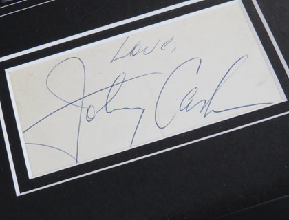 Johnny Cash Signed Framed Display