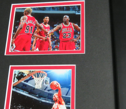 1995-96 Chicago Bulls Team Signed Framed Display