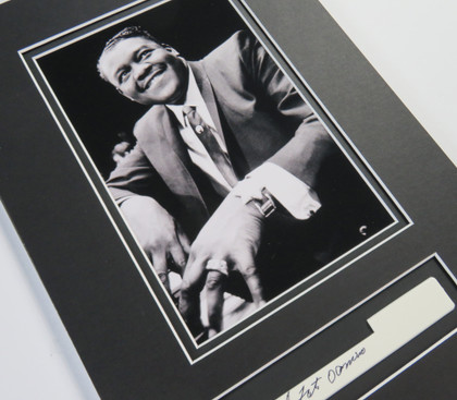 Fats Domino Signed Matted Display
