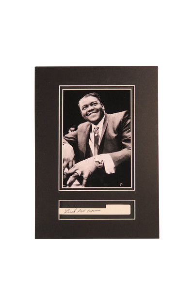 Fats Domino Signed Matted Display