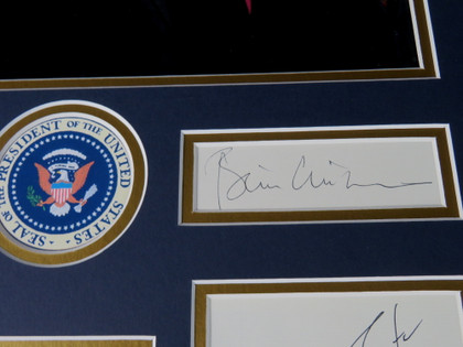 Five Presidents Signed Framed Display