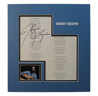 Harry Chapin Signed Matted Display