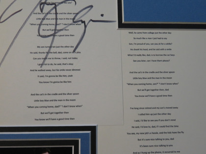 Harry Chapin Signed Matted Display