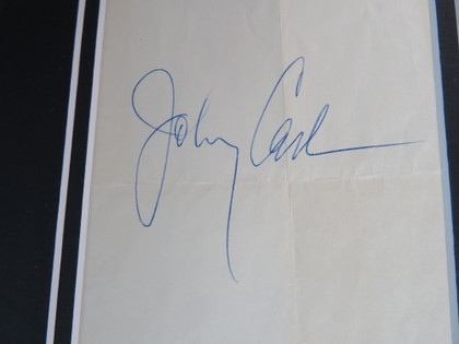 Johnny Cash and Parents Signed Framed Display