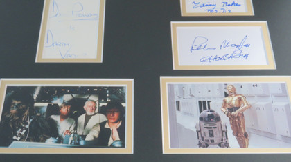 Star Wars: A New Hope Cast Signed Framed Display