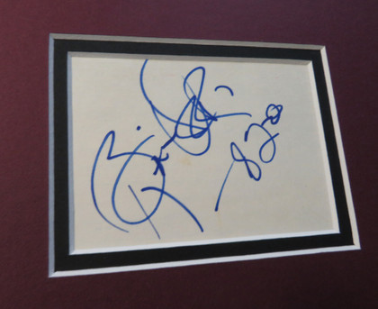 The Cars Signed Matted Display