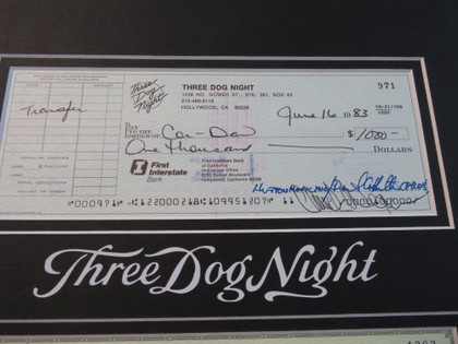Three Dog Night Signed Matted Display
