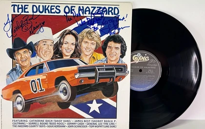 Catherine Bach Tom Wopat and John Schneider Signed Vinyl