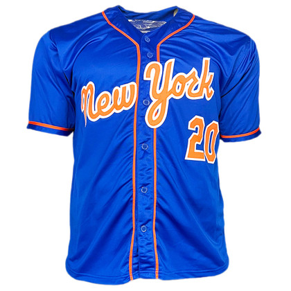 Howard Johnson Signed New York Blue Baseball Jersey (JSA)