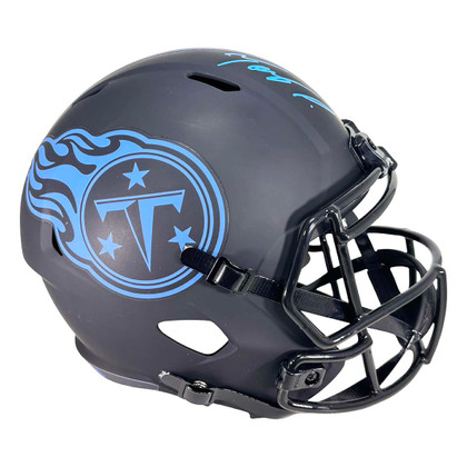 Tony Pollard Signed Tennessee Titans Eclipse Full-Size Replica Football Helmet (Beckett)