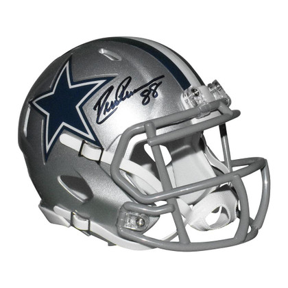 Drew Pearson Signed Dallas Cowboys Speed Mini Replica Silver Football Helmet (JSA)