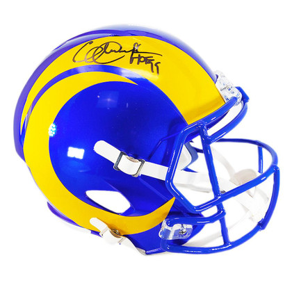 Eric Dickerson Signed HOF 99 Inscription Los Angeles Rams Speed Full-Size Football Helmet (Beckett)