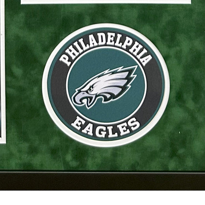 AJ Brown Signed Philadelphia Black Custom Suede Matte Framed Football Jersey