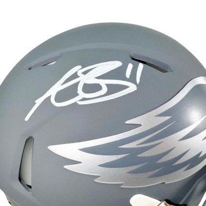 AJ Brown Signed Philadelphia Eagles Slate Alternate Speed Mini Football Helmet (Beckett)