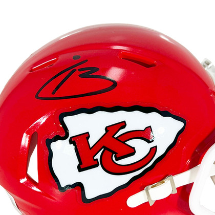 Nazeeh Johnson Signed Kansas City Chiefs Speed Mini Football Helmet (Beckett)