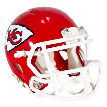 Nazeeh Johnson Signed Kansas City Chiefs Speed Mini Football Helmet (Beckett)