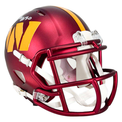 Austin Ekeler Signed Washington Commanders Speed Mini Football Helmet (Beckett)