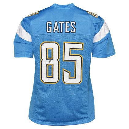 Antonio Gates Signed San Diego Light Blue Football Jersey (Beckett)