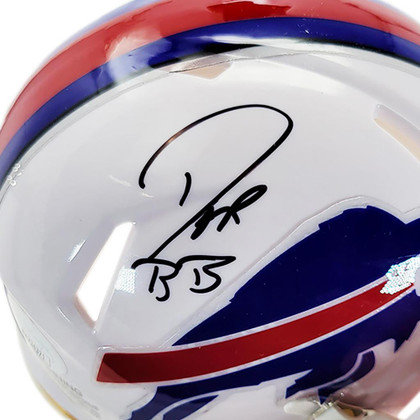 Don Beebe Signed Buffalo Bills Speed Mini Football Helmet (JSA)