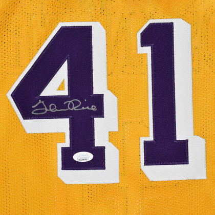 Glen Rice Signed Los Angeles Pro Yellow Basketball Jersey (Beckett)