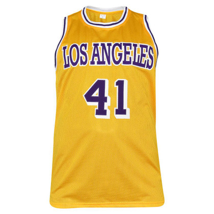 Glen Rice Signed Los Angeles Pro Yellow Basketball Jersey (Beckett)