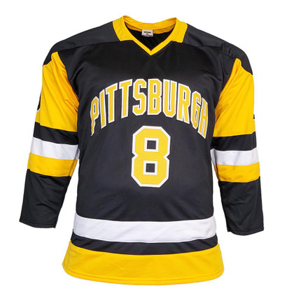 Mark Recchi Signed HOF 2017 Inscription Pittsburgh Black Hockey Jersey (JSA)