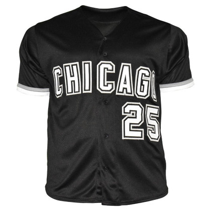 Andrew Vaughn Signed Chicago Black Baseball Jersey (Beckett)