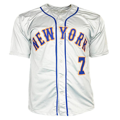 Ed Kranepool Signed 69 Champs Inscription New York Grey Baseball Jersey (JSA)